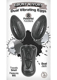 Ebony and Ivory Dual Vibrating Remote Control Eggs Black