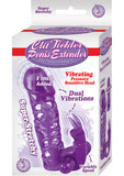 Clit Tickler Penis Extender Vibrating Sleeve Purple 4.75 Inch