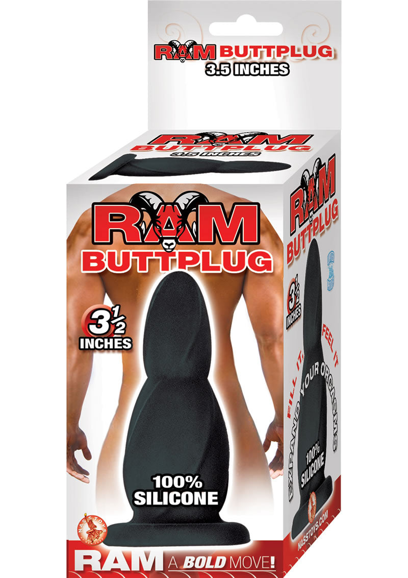 Tapón anal de silicona Ram resistente al agua, color negro, 3,5 pulgadas