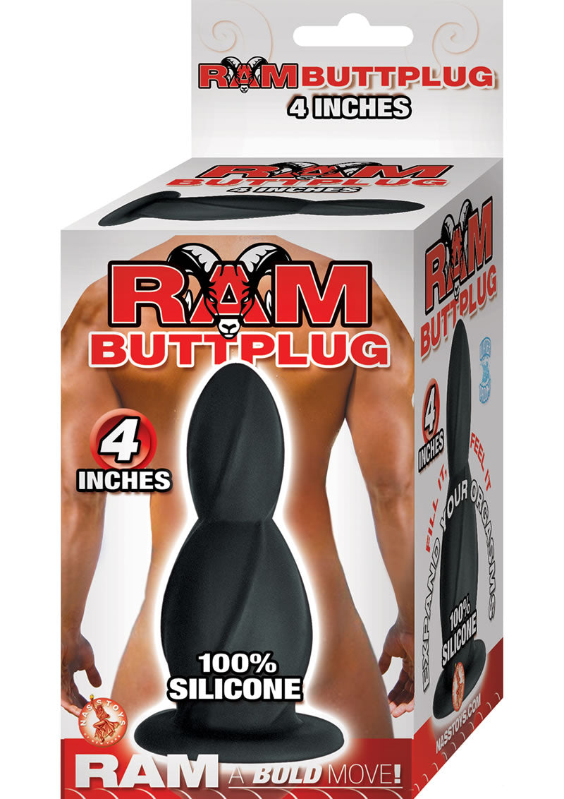 Tapón anal de silicona Ram resistente al agua, color negro, 4 pulgadas