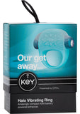 Key Halo Silicone Vibrating Ring Waterproof Robin Egg Blue