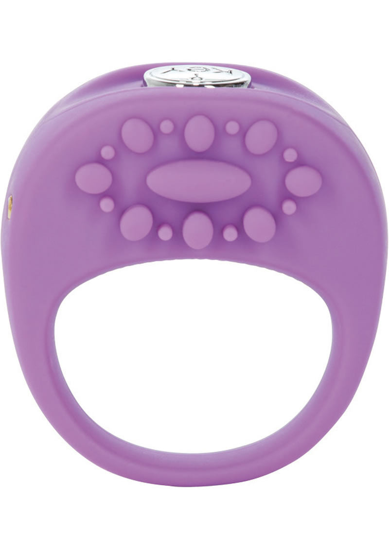 Key Ela Rechargeable Vibrating Silicone Ring Waterproof Lavender