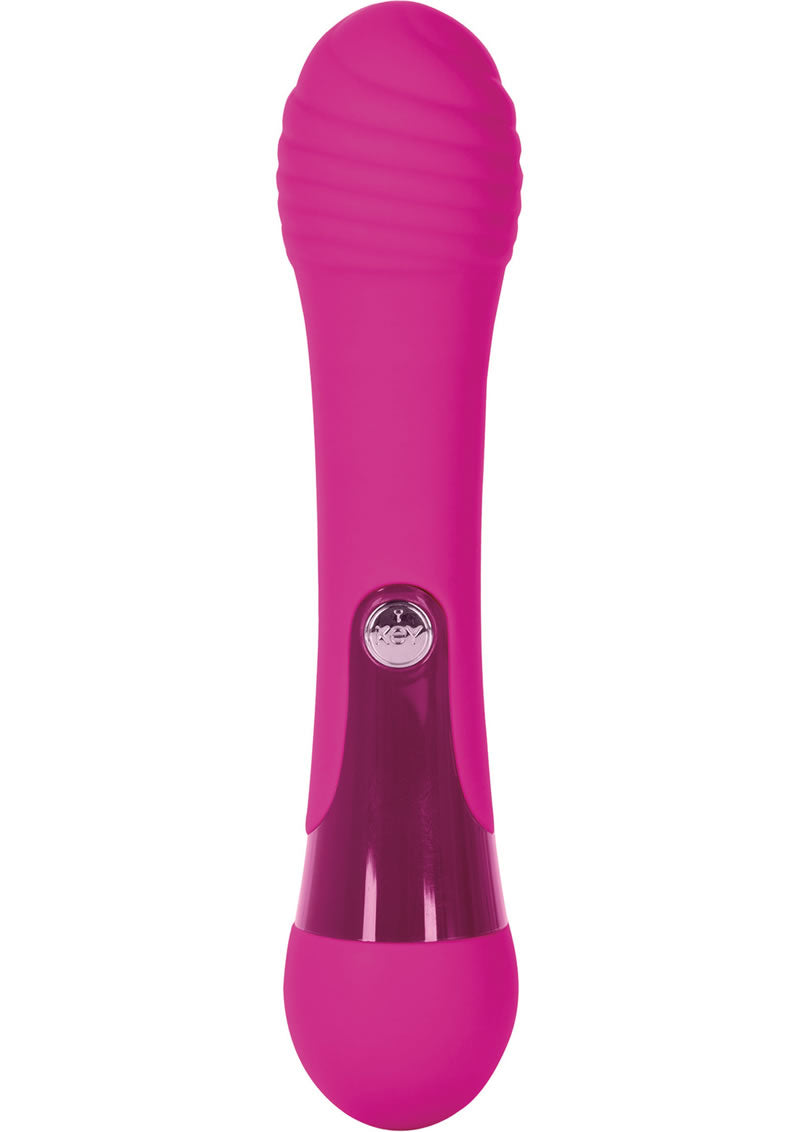 Key Virgo Silicone Body Massager Waterproof Raspberry Pink 8.5 Inch