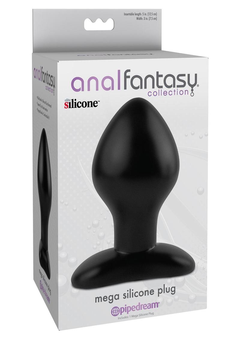 Anal Fantasy Collection Mega Silicone Plug Black 5 Inch