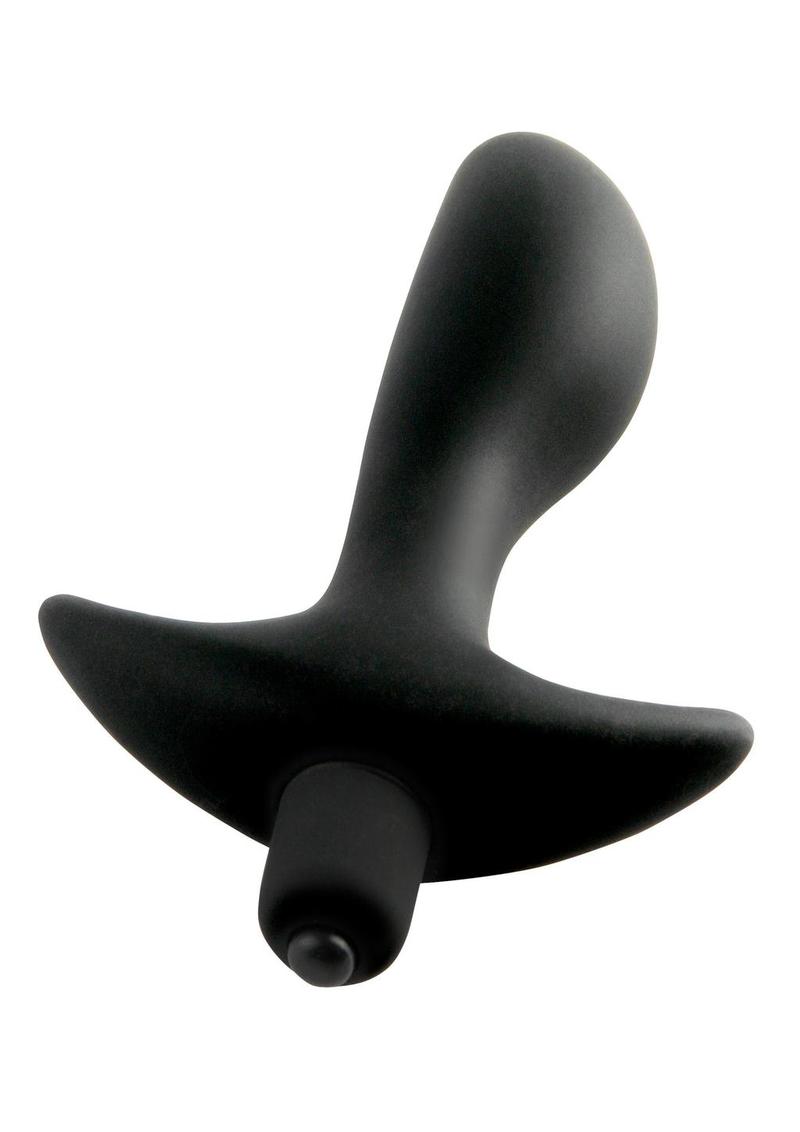 Anal Fantasy Collection Vibrating Perfect Silicone Plug Waterproof Black 3.5 Inch