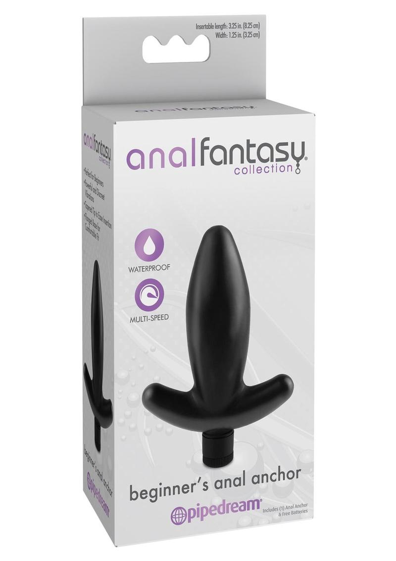 Anal Fantasy - Colección de vibradores anales para principiantes, resistentes al agua, color negro