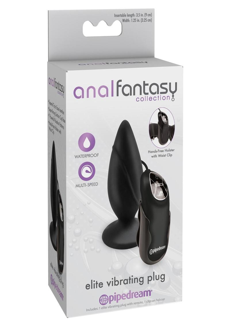 Anal Fantasy Collection Elite Vibrating Plug - Black