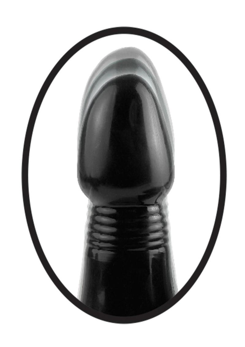 Vibrador Anal Fantasy Collection de silicona resistente al agua, color negro, 5,5 pulgadas