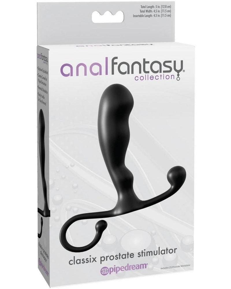 Estimulador de próstata Anal Fantasy Collection Classix de 4 pulgadas, color negro