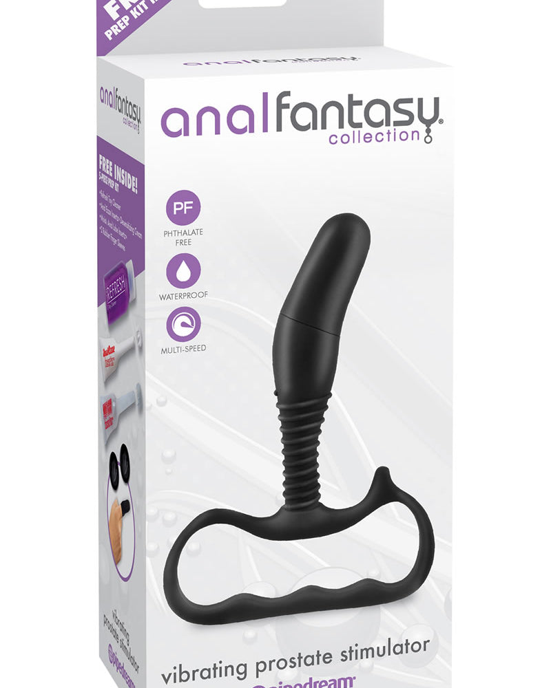 Anal Fantasy Collection Vibrating Prostate Stimulator Waterproof Black 4 Inch
