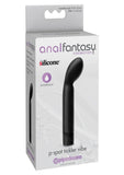 Anal Fantasy Collection P-Spot Tickler Silicone Vibe Waterproof Black 4.75 Inch