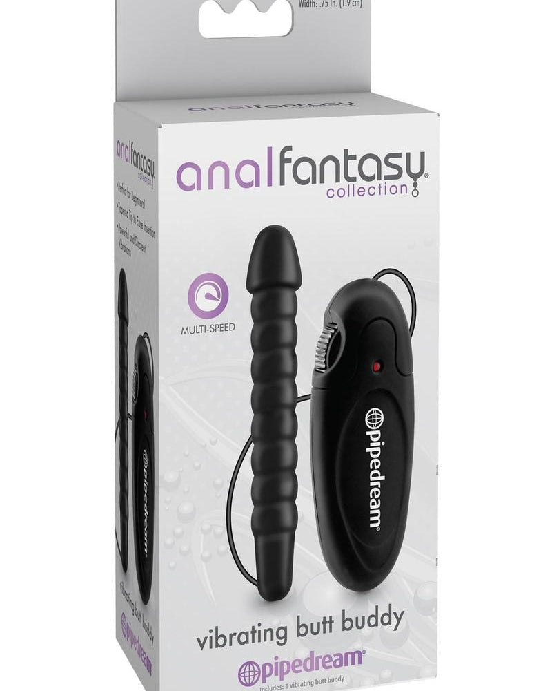 Anal Fantasy Collection Vibrating Butt Buddy Black 5 Inch