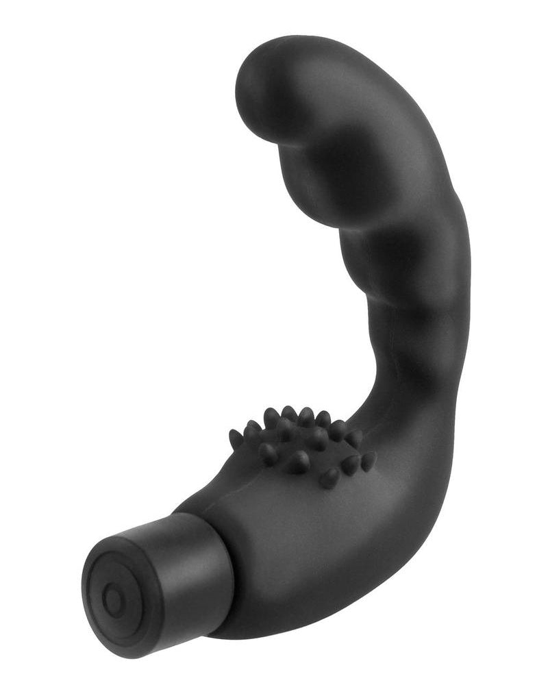 Anal Fantasy Collection Vibrating Reach Around Silicone Massager Waterproof Black 4.25 Inch