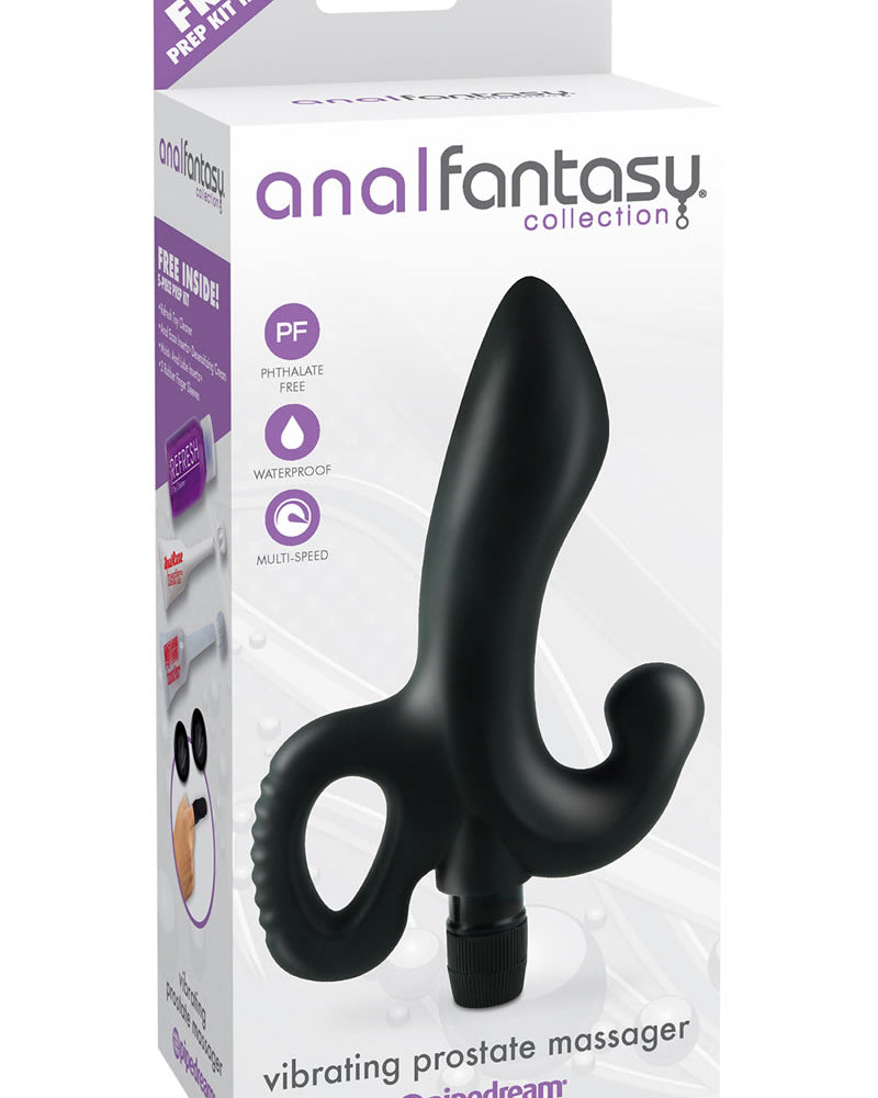 Anal Fantasy Collection Vibrating Prostate Massager Waterproof Black 3.5 Inch