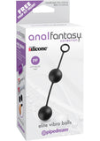 Anal Fantasy Collection Silicone Elite Vibro Balls Black