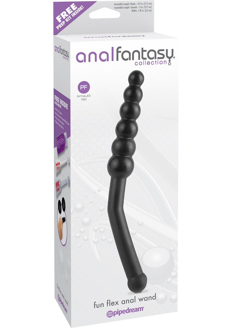 Anal Fantasy - Varita anal flexible de la colección Fun - Color negro