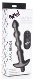 Bang - Vibrating Silicone Anal Beads and Remote Black