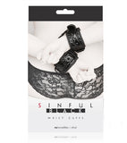 "Sinful Wrist Cuffs - Black NSN1223-13"