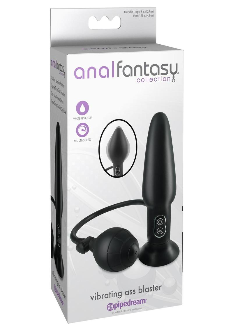 Anal Fantasy Collection Vibrating Ass Blaster Expander Waterproof Black 5 Inch