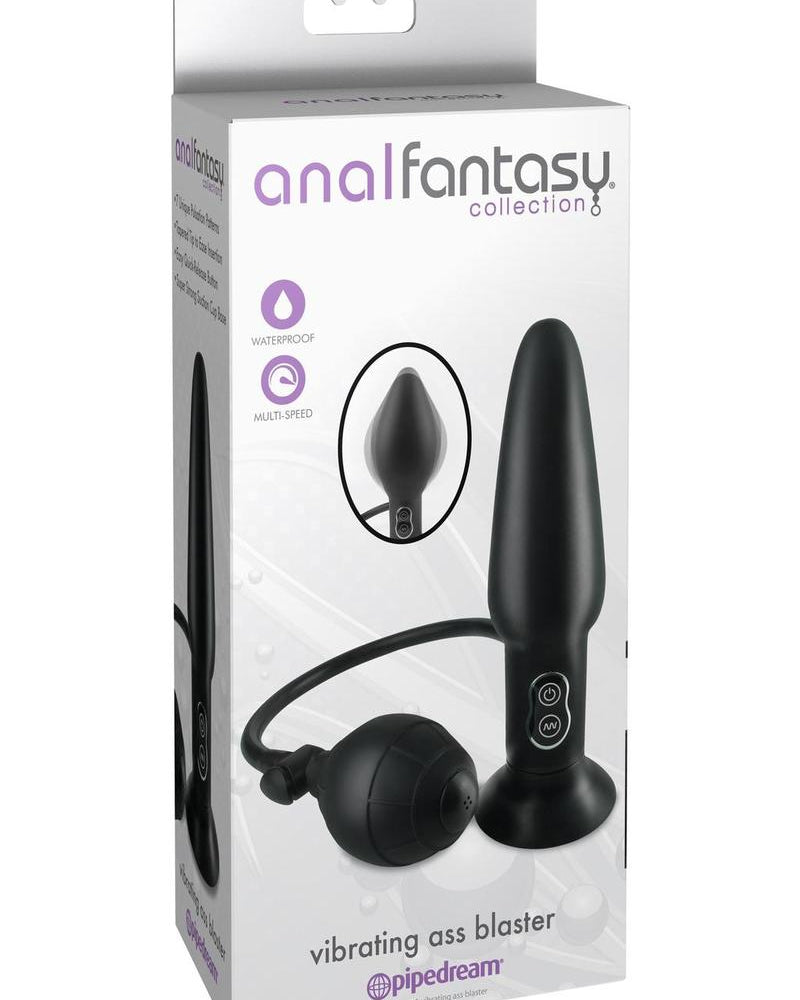 Expansor vibrador Anal Fantasy Collection resistente al agua, color negro, 5 pulgadas