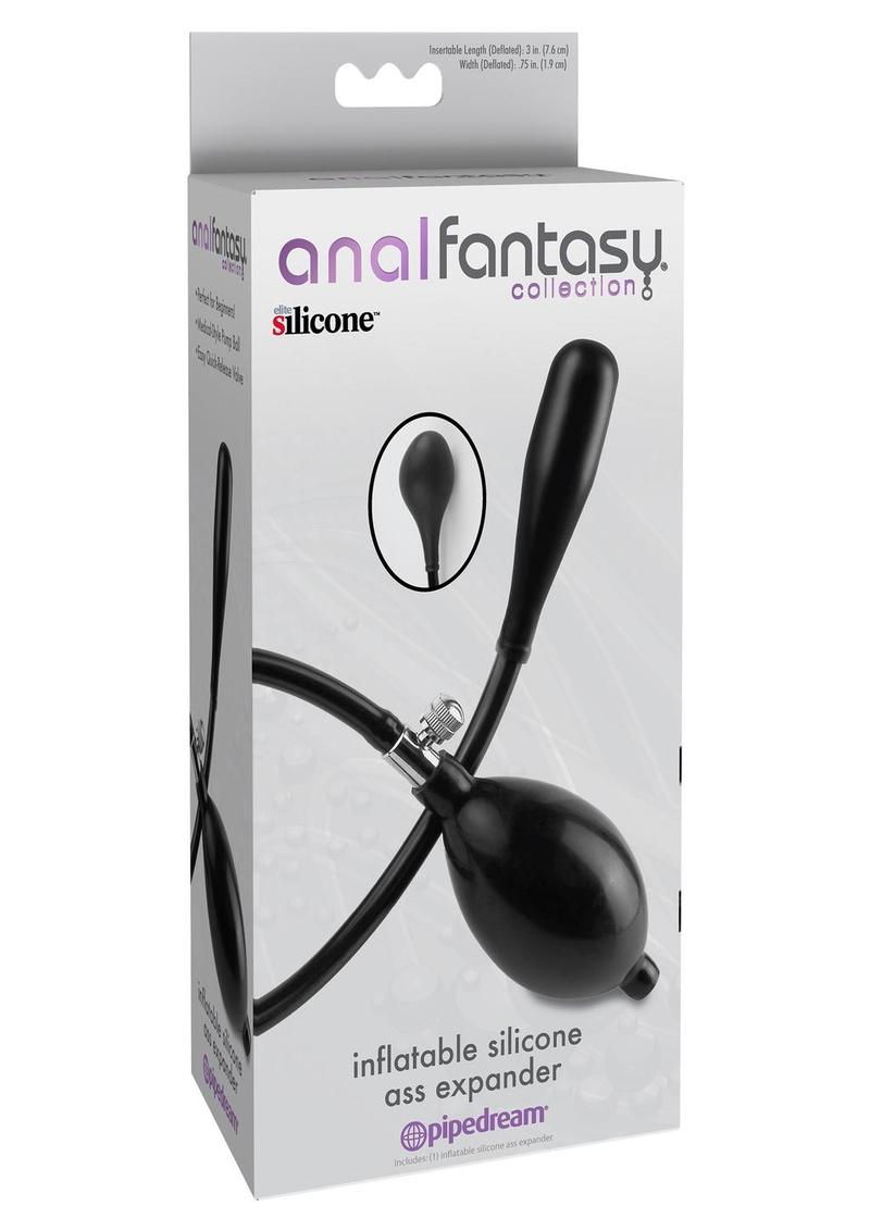 Anal Fantasy Collection Inflatable Silicone Ass Expander Black 3 Inch