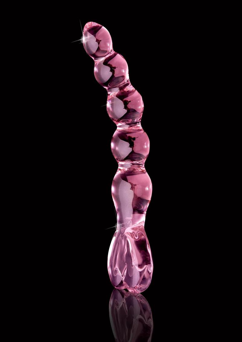 Icicles No 43 Beaded Glass Pink