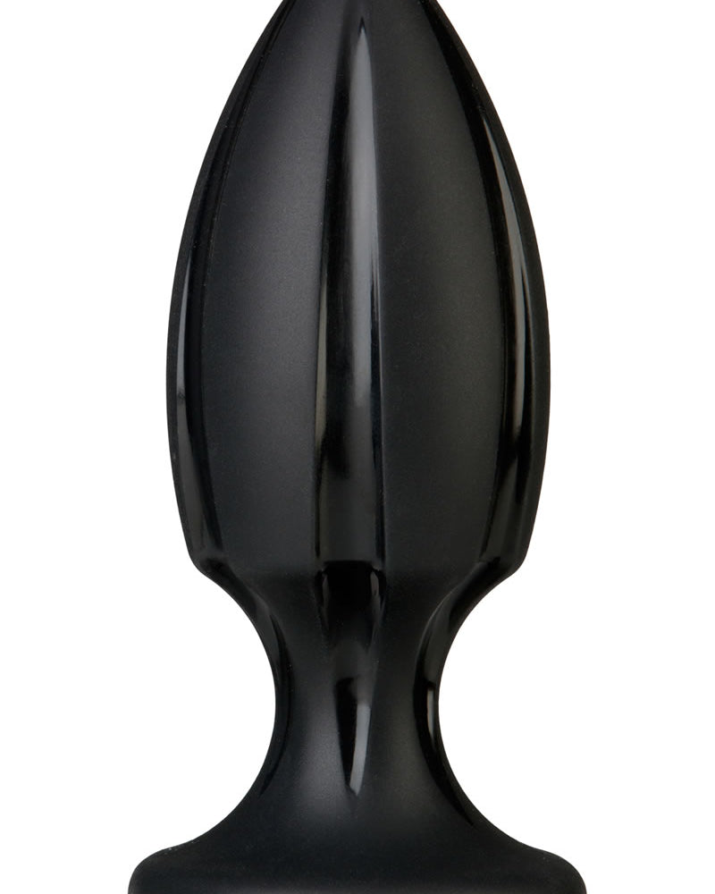 Tapón anal de silicona premium Platinum The Rocket, color negro, 4,5 pulgadas