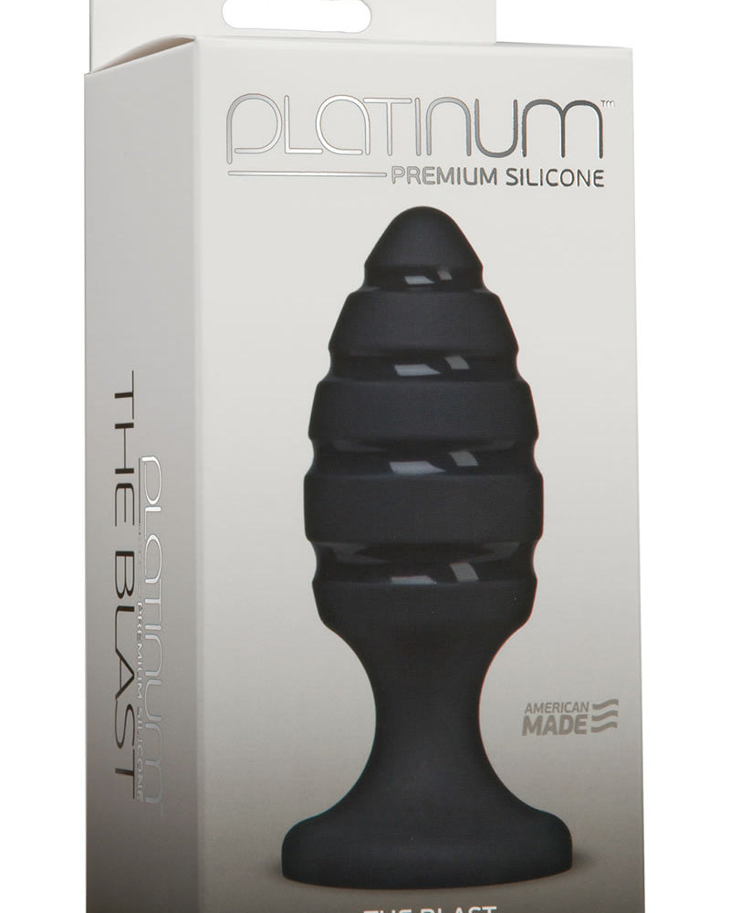 Platinum Premium Silicone The Blast Anal Plug Black 4.5 Inch