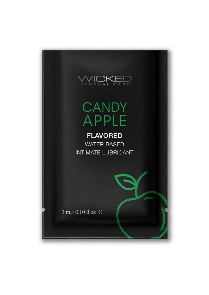 Wicked Aqua Flavored Water Based Foil Packs Candy Apple .10 Ounce 144 Each Per Bag