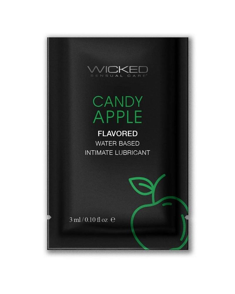 Paquetes de papel de aluminio a base de agua con sabor a manzana acaramelada Wicked Aqua, 10 onzas, 144 unidades por bolsa