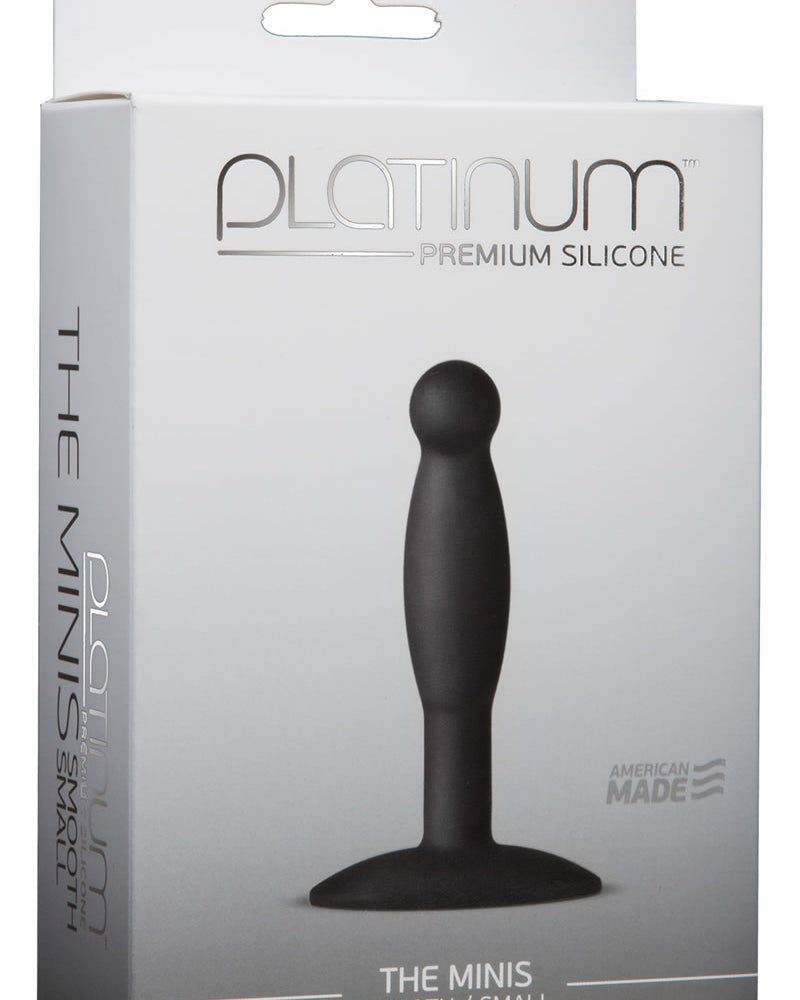 Platinum Premium Silicone The Minis Small Anal Plug Black 3 Inch