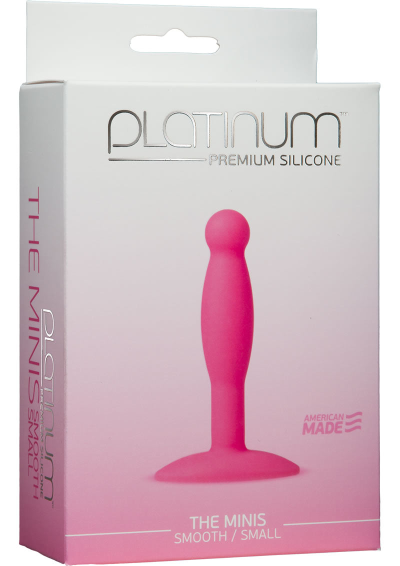 Tapón anal pequeño de silicona premium Platinum The Minis, rosa, 3 pulgadas