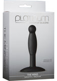 Tapón anal de silicona premium Platinum The Minis de tamaño mediano, color negro, 3,6 pulgadas