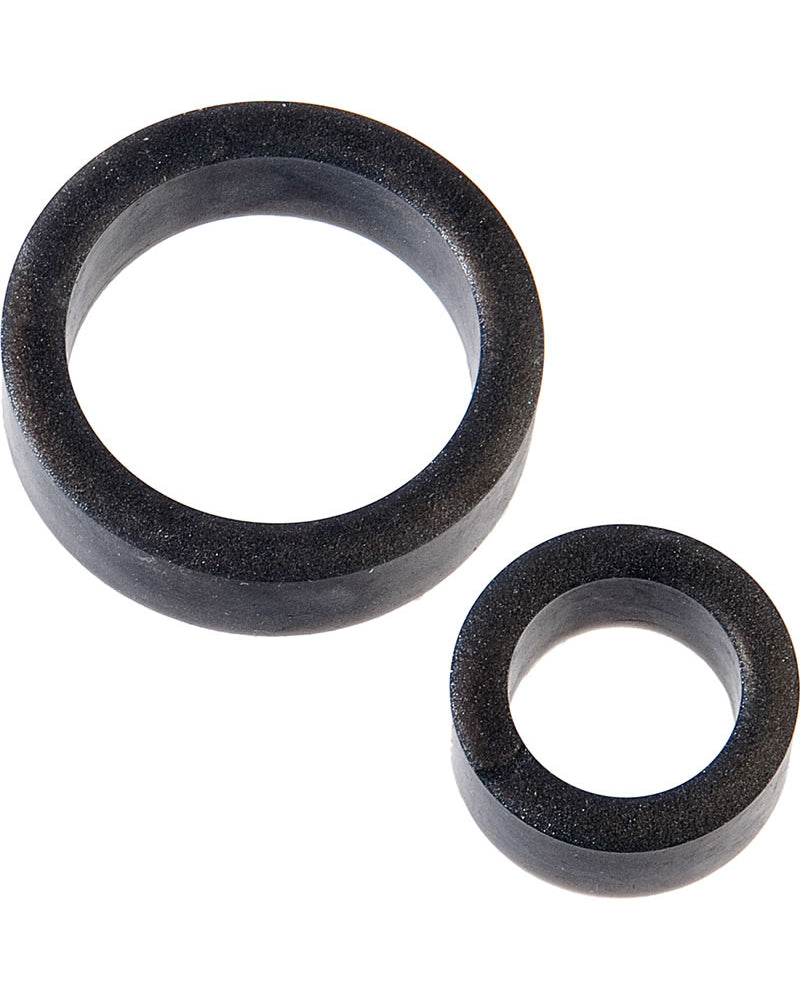 Platinum Premium Silicone The C Rings Cock Ring Double Pack Charcoal