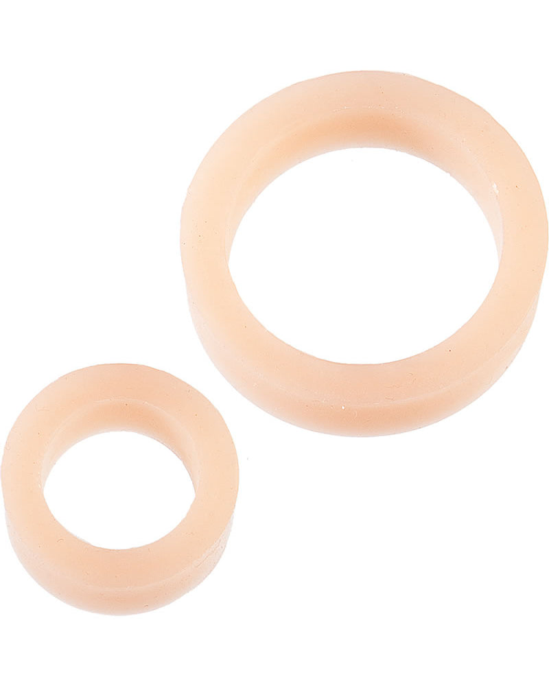 Platinum Premium Silicone The C Rings Cock Ring Double Pack White