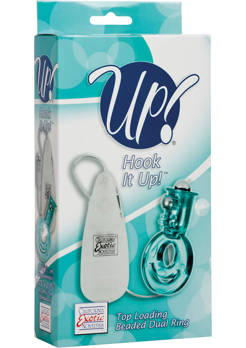 Control remoto con cuentas y carga superior de Up Hook It Up con doble anilla en color verde azulado