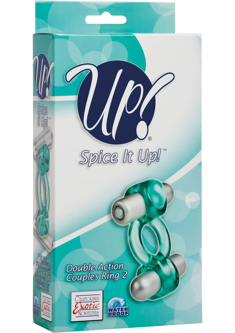 Up Spice It Up Double Action Couples Ring 2 Waterproof Teal