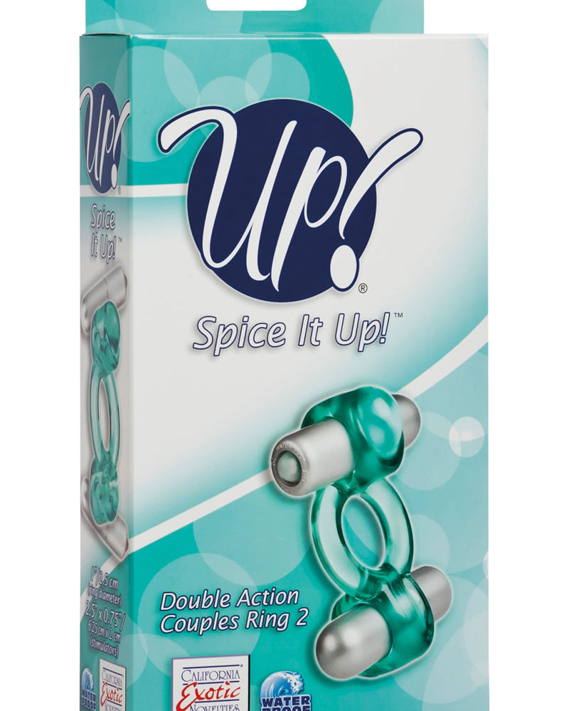 Anillo para parejas de doble acción Up Spice It Up 2 resistente al agua, color verde azulado
