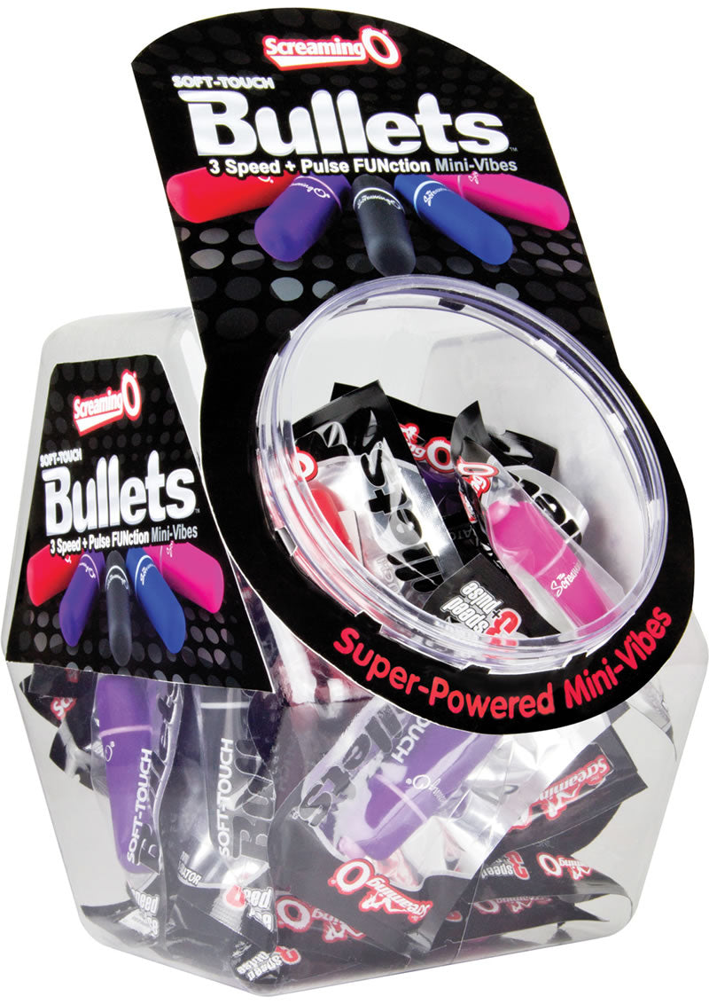 Soft Touch Bullets Waterproof Assorted Colors 40 Each Per Bowl