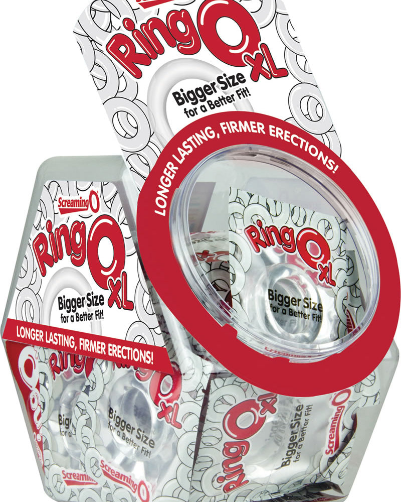 Ring O XL Cockrings Clear 36 Each Per Bowl