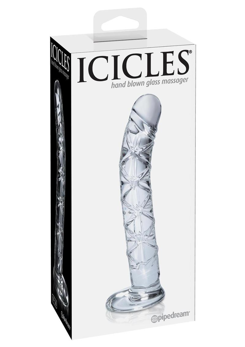 Icicles No 60 G-Spot And P-Spot Glass Probe Clear 6 Inch