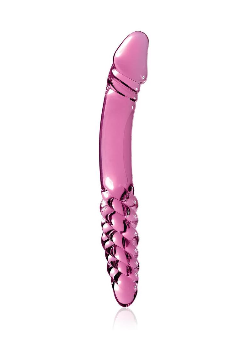 Icicles No 57 Double-Sided Glass Massager Pink 9 Inch