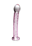 Icicles No 53 Textured Glass Probe Pink 6.75 Inch