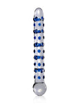 Icicles No 50 Textured Glass Probe Blue/Clear 7 Inch