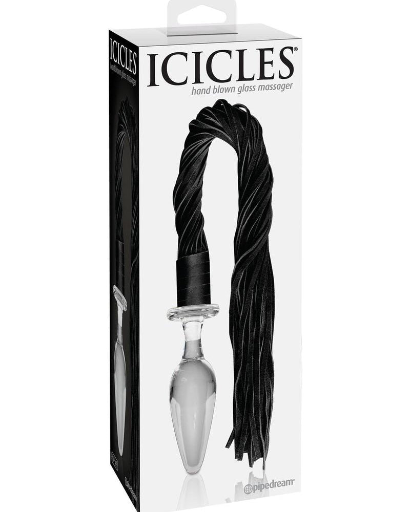 Icicles No 49 Glass Anal Plug With Flogger 23.5 Inch