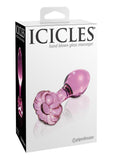 Icicles No 48 Glass Anal Plug Pink 3 Inch