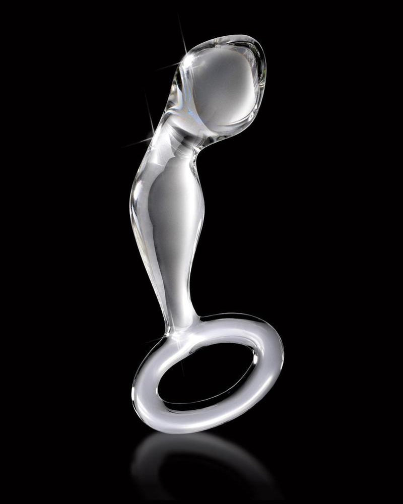 Icicles No 46 Glass Anal P-Spot Plug Clear 3.5 Inch