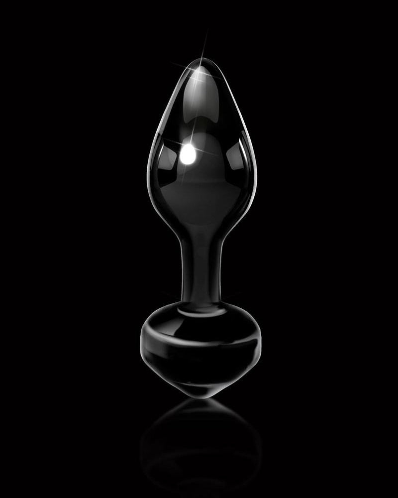 Icicles No 44 Glass Anal Plug Black 2.5 Inch