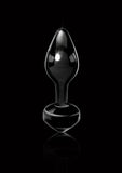 Icicles No 44 Glass Anal Plug Black 2.5 Inch