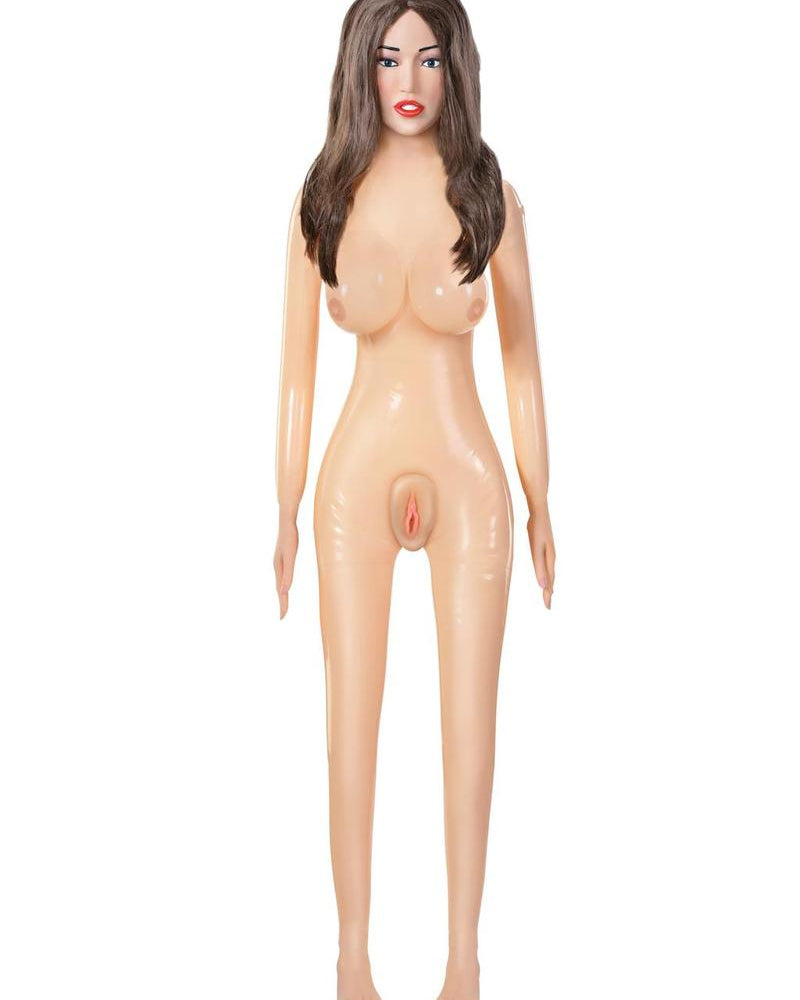 Muñeca inflable de tamaño real de Pipedream Extreme Dollz Agent 69 en color carne